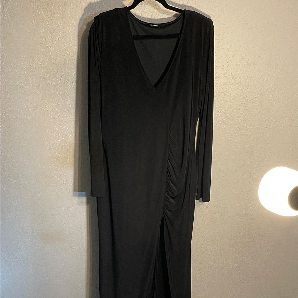 Fashion Nova Elegant Black Long Sleeve Dress